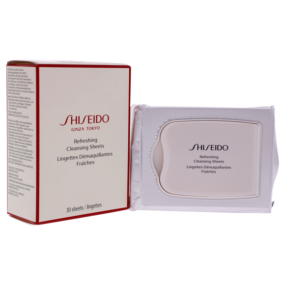 Refreshing Cleansing Sheet by Shiseido for Unisex - 30 Count Wipes - Picture 3 of 4